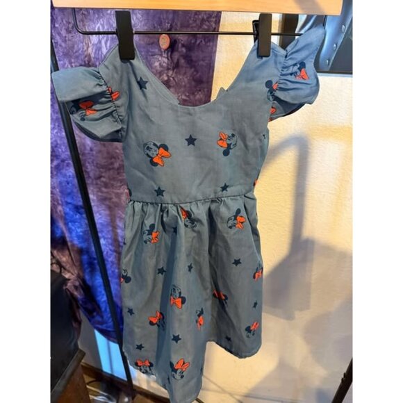 Toddler Girls Mickey Mouse & Friends Empire Waist Dress Light Blue 3T - Picture 1 of 3